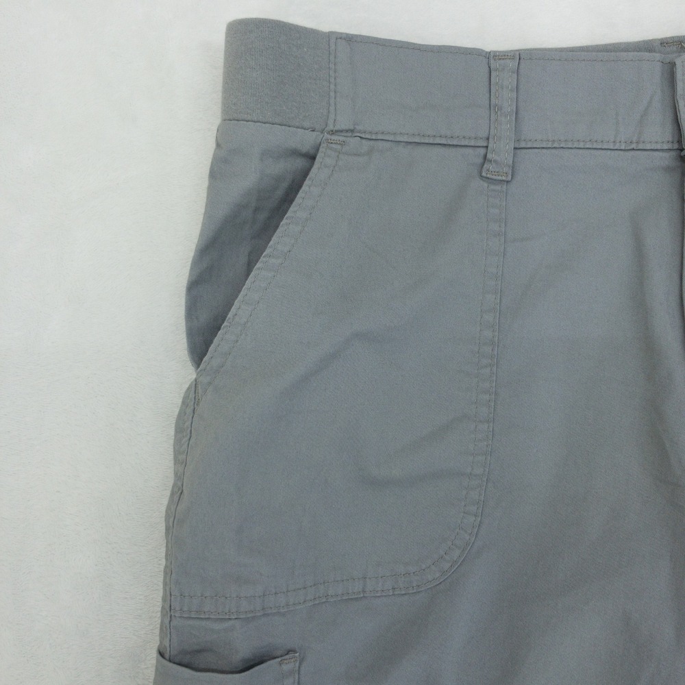 Lee Bermuda Shorts Womens 14 Grey Flex-To-Go Relaxed Fit 9" Cargo Stretch New - Picture 3 of 14